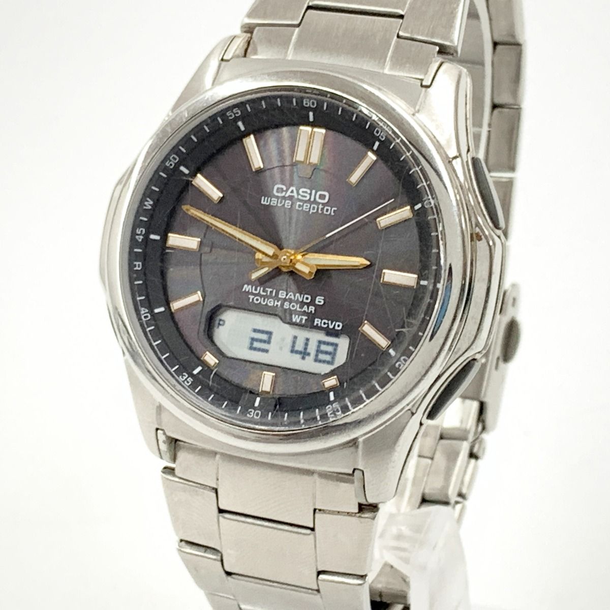 CASIO カシオ wave ceptor ウェーブセプター ソーラー電波時計 腕時計 