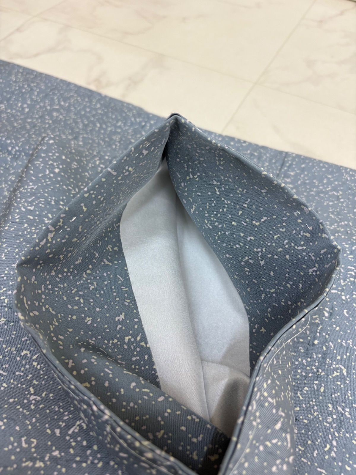 小袷 袷 霰文 たたき染め 上質