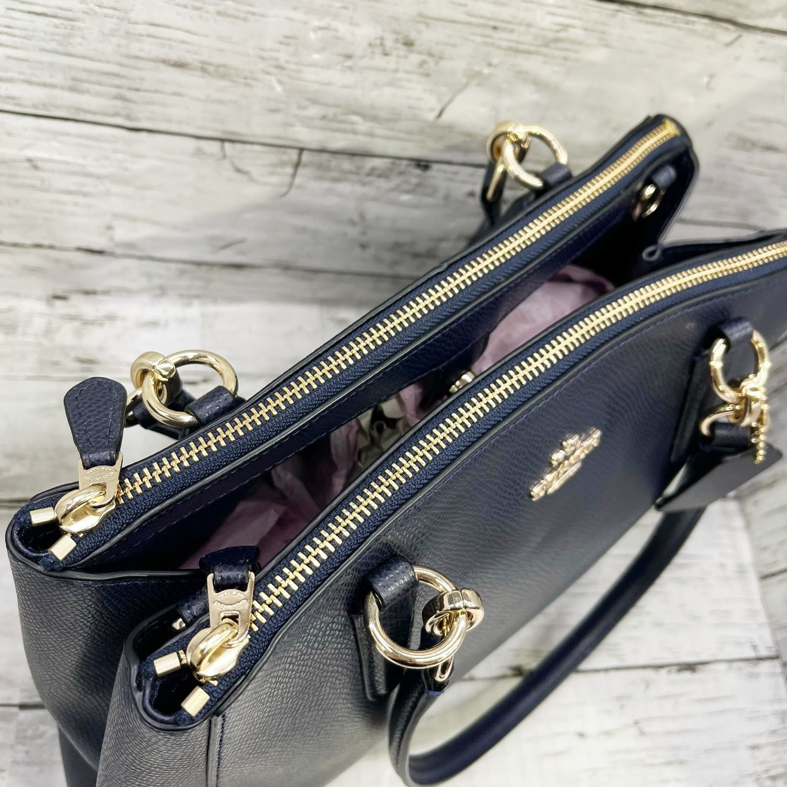 コーチ 2way ショルダーバッグ COACH コーチ 2WAY バッグ ハンドバック ショルダーバッグ ネイビー