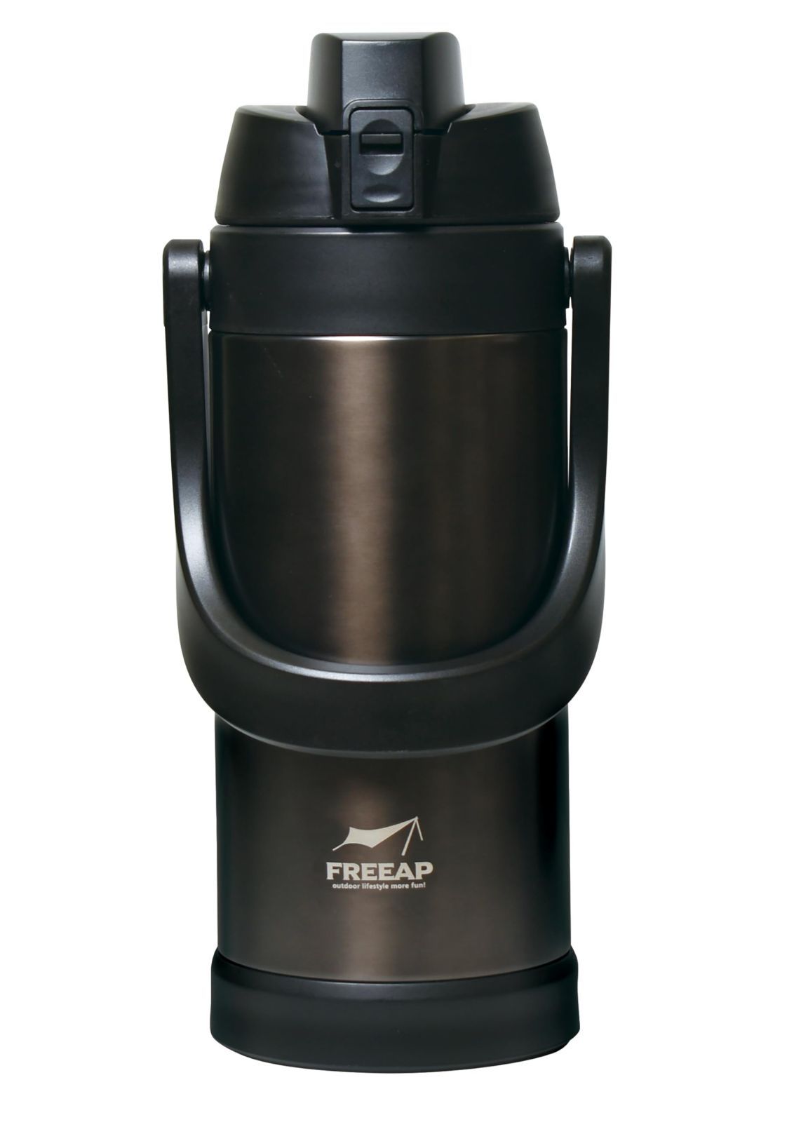 【人気商品】FREEAP 保冷 水筒 大容量 2リットル スポーツジャグ ワイド口径 洗いやすい アウトドア K-10818 (メタリックグレー)