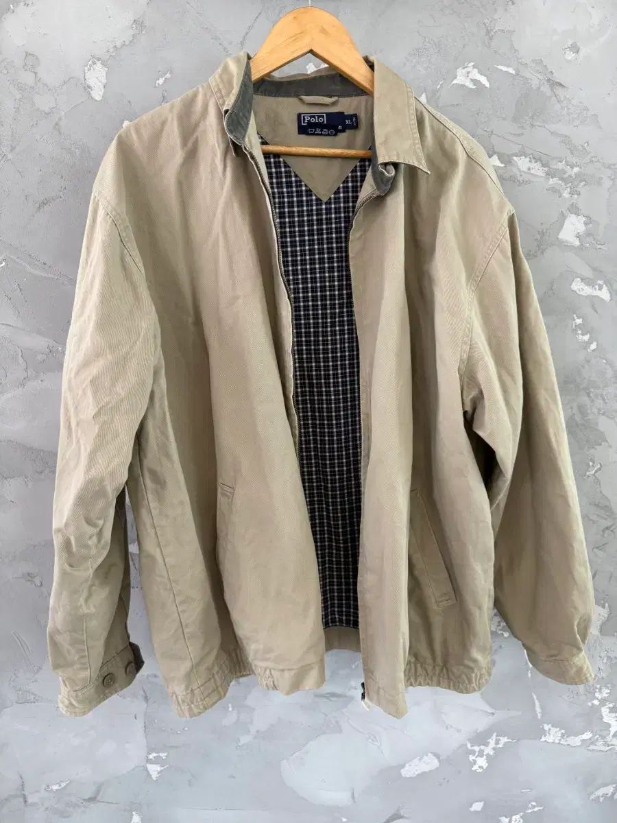 ポロラルフローレン ベージュ CHECK ジャケット XL