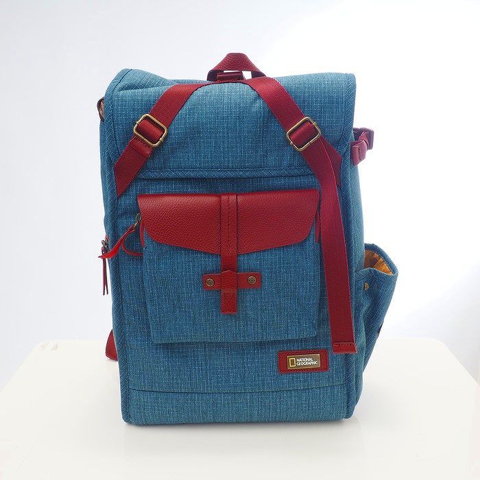 【中古】(ナショジオ) National Geographic NG AU 5350 バックパック バーガンディー×ブルー