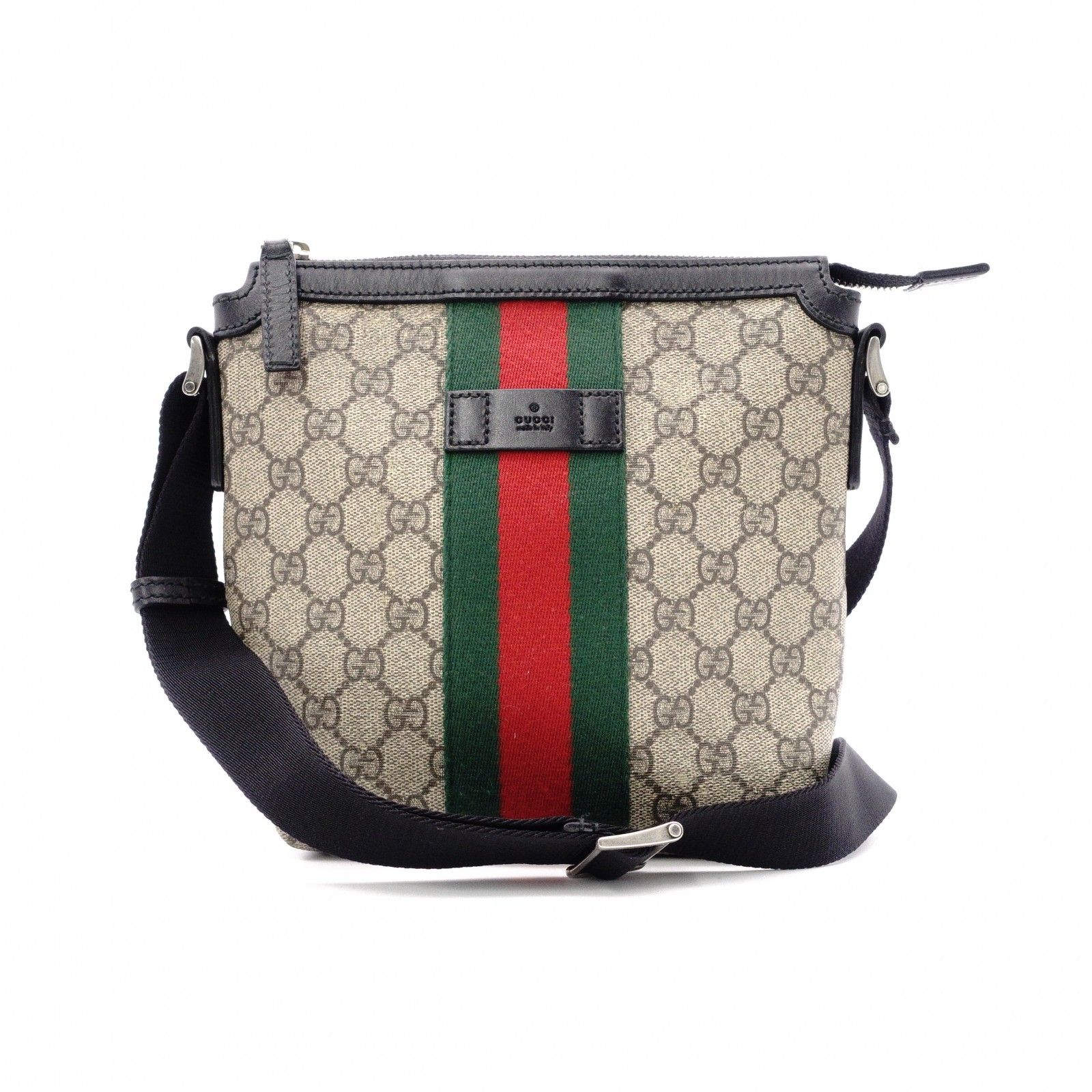 GUCCI グッチ GG スプリーム ショルダーバッグ PVC キャンバス ベージュ クロスボディ