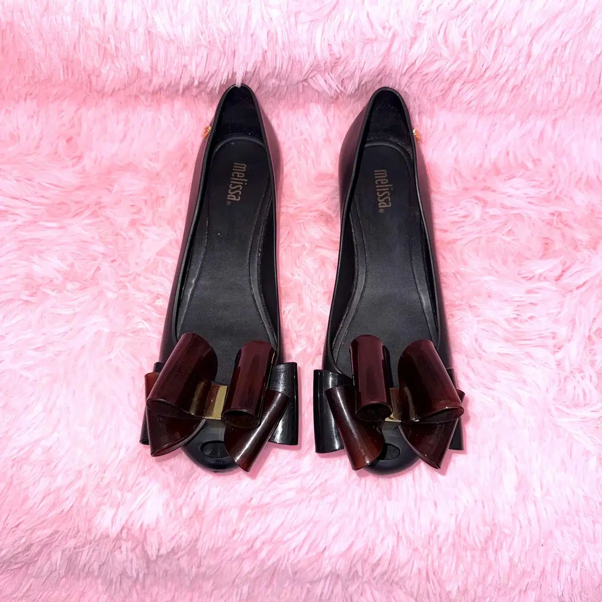 235 Melissa メリッサ リボン トリプル ボー ゼリー シューズ 235 Melissa メリッサ リボン トリプル ボー ゼリー シューズ