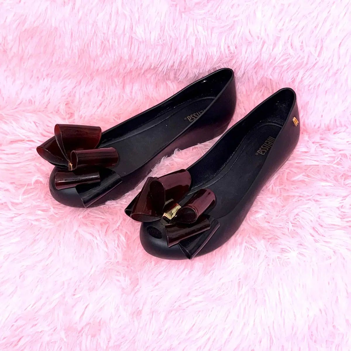 235 Melissa メリッサ リボン トリプル ボー ゼリー シューズ 235 Melissa メリッサ リボン トリプル ボー ゼリー シューズ