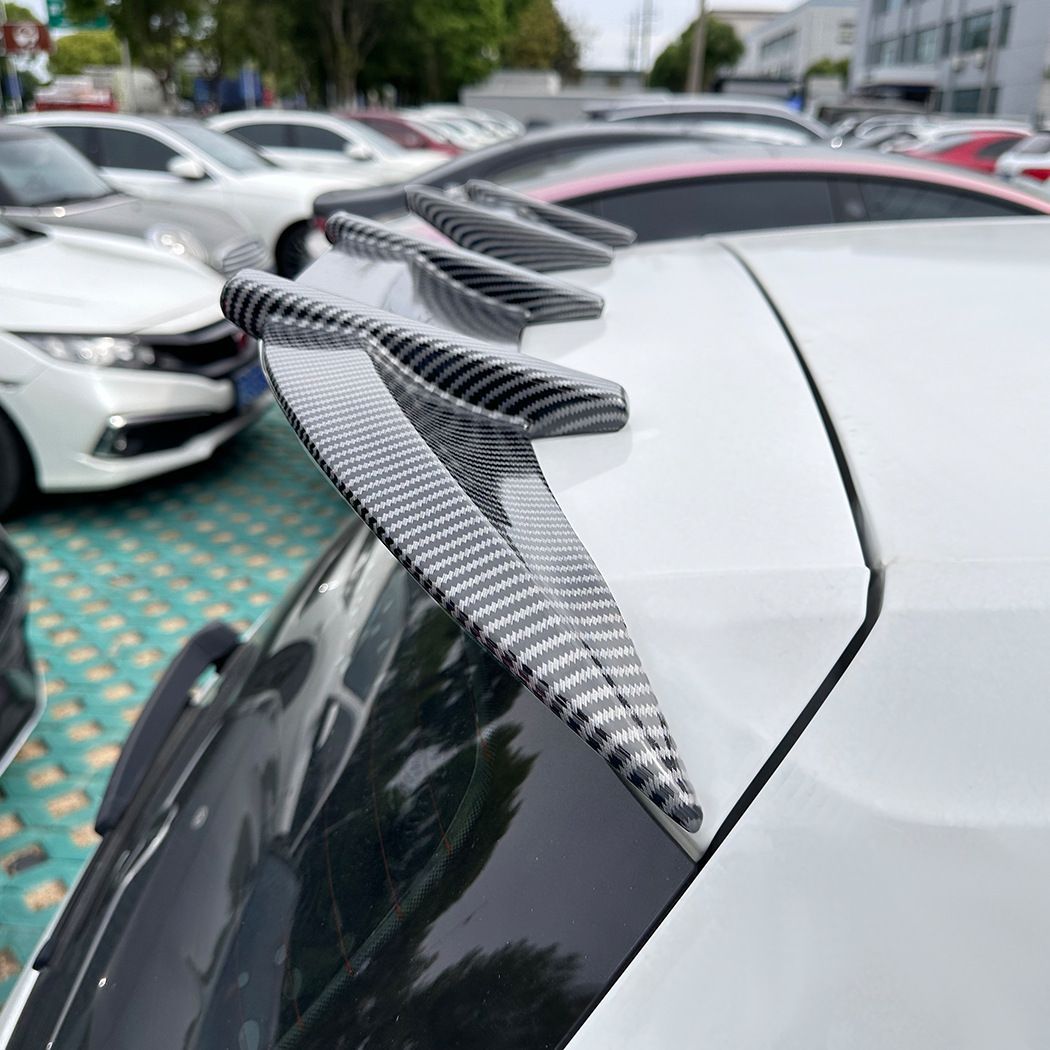 フォルクスワーゲン ゴルフ7 Golf MK7 7.5 2013-2019 ABS製 ルーフスポイラー トップウイング リアスポイラー テールウイング ピアノブラック カーボンファイバー柄 後方アクセント 立体感アップ 外装パーツ 取付しやすい ドレスアップ