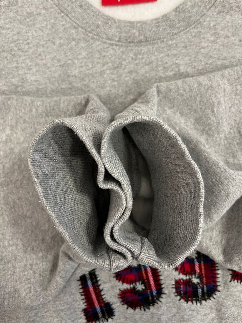 シュプリーム SUPREME 26SS Plaid Arc Crewneck Heather Greyプレイド