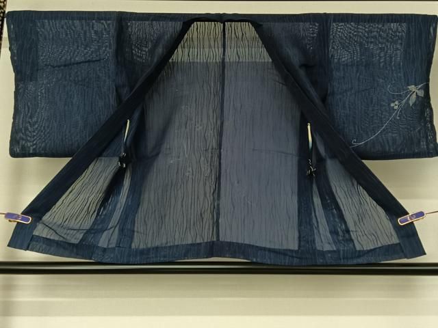 平和屋着物▽羽織　スリーシーズン　春夏秋　塵除け　花唐草文　正絹　逸品　AABH5715jh