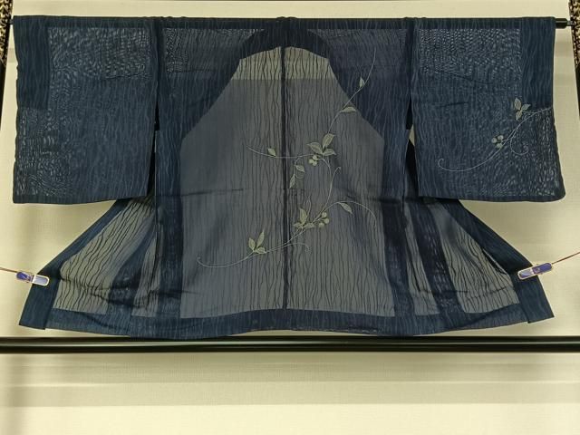平和屋着物▽羽織　スリーシーズン　春夏秋　塵除け　花唐草文　正絹　逸品　AABH5715jh