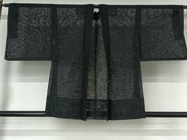 平和屋着物▽羽織　スリーシーズン　春夏秋　塵除け　流水花文　正絹　逸品　AABH8675jh