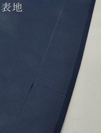 平和屋着物＊夏物　色無地　反物　着尺　絽　留紺色　洗える着物　未使用　DABD7721zzz