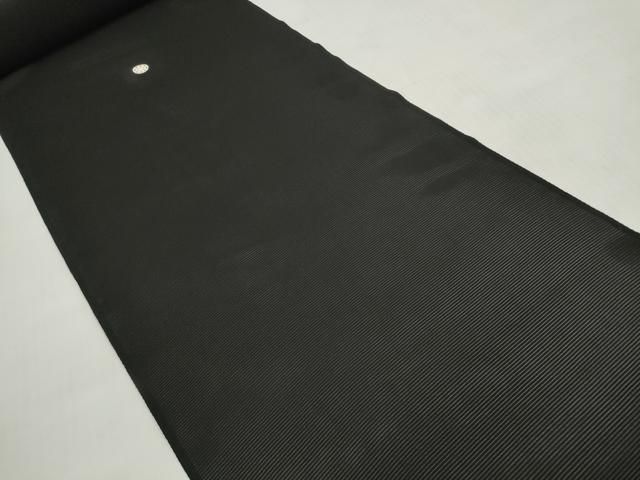 平和屋着物＊夏物　黒紋付　黒反物　着尺　駒絽　堅牢染　泥染　神路黒　逸品　未使用　DABD7778zzz