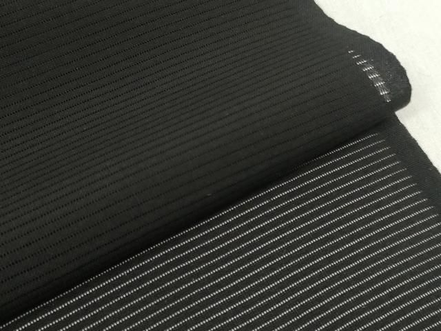平和屋着物＊夏物　黒紋付　黒反物　着尺　駒絽　堅牢染　泥染　神路黒　逸品　未使用　DABD7778zzz