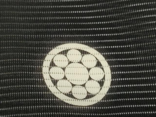 平和屋着物＊夏物　黒紋付　黒反物　着尺　駒絽　堅牢染　泥染　神路黒　逸品　未使用　DABD7778zzz