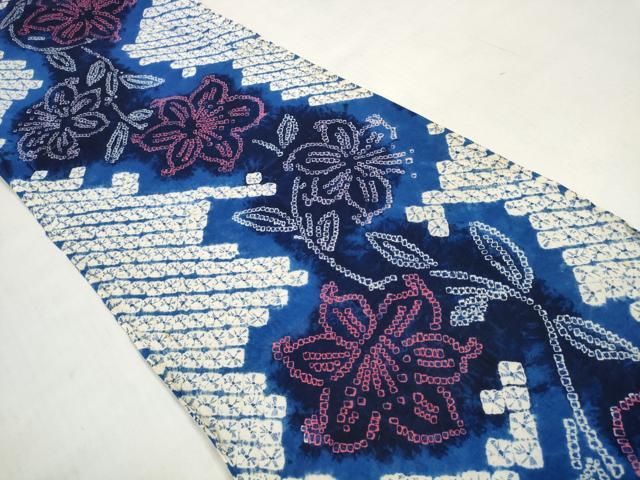 平和屋着物*夏物 有松鳴海絞り 浴衣 反物 着尺 花繋ぎ 綿 逸品 未使用 DABD7793zzz 平和屋着物*夏物 有松鳴海絞り 浴衣 反物 着尺 花繋ぎ 綿 逸品 未使用 DABD7793zzz
