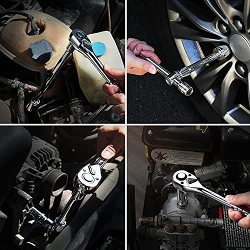 WORKPRO ソケットレンチセット 差込角12.7mm 32点セット ガレージツールセット クイックリリースラチェットハンドル 鉄製収納ケース付き バイク 自動車整備 工具セット★ 1460cf7b
