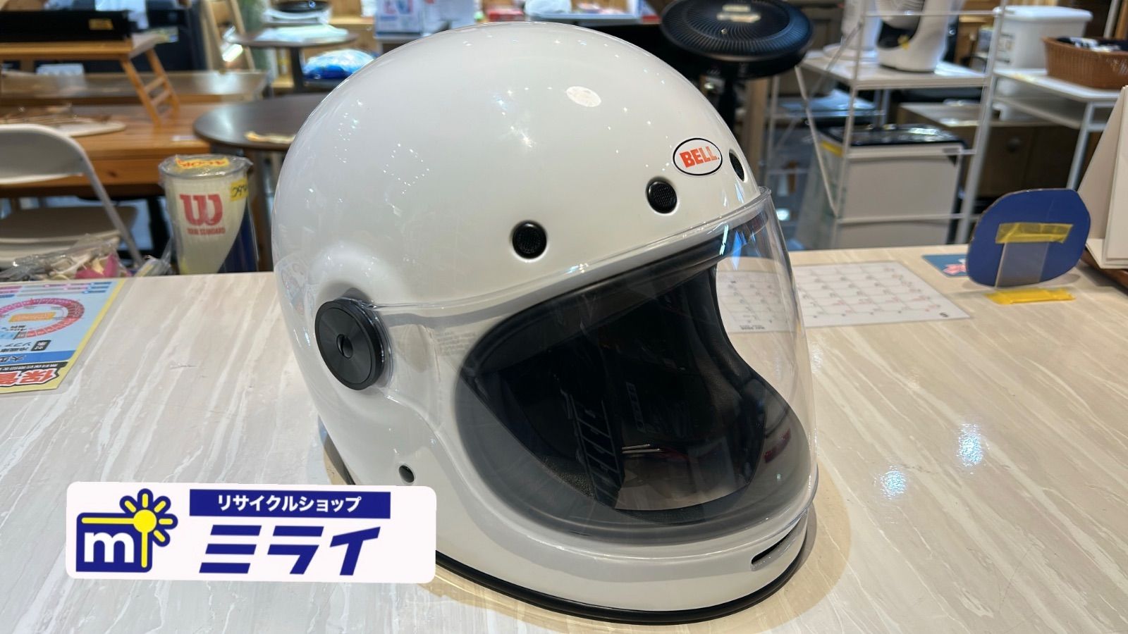 【BELL BULLITT】（ベル ブリット）【バイク用品】フルフェイスヘルメット グロスホワイト
