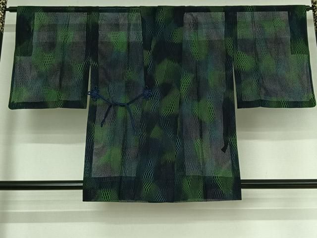 平和屋着物▽道中着　スリーシーズン　春夏秋　塵除け　霞文　正絹　逸品　AABI2130jh