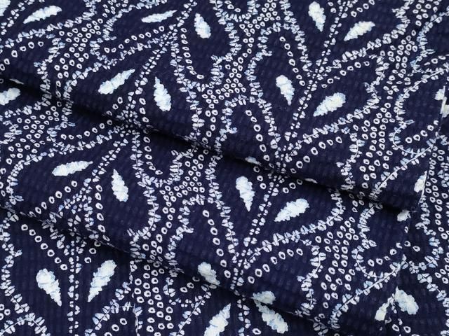 平和屋着物∴夏物　浴衣　枝葉間道　リップル生地　綿　逸品　CABF2712tx