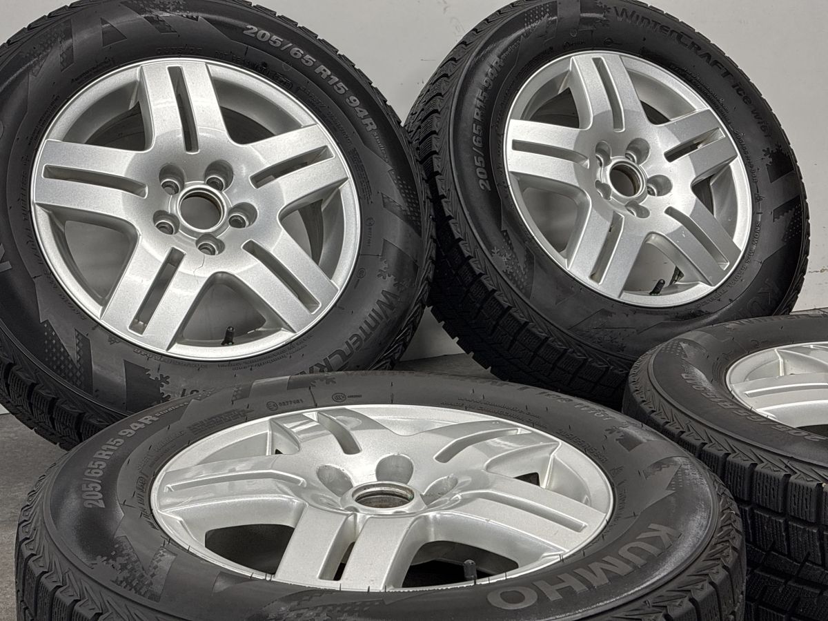 【正規品】フォルクスワーゲン 1J ゴルフ4 純正 15in 6J +38 PCD100 クムホ WinterCRAFT ICE wi61 205/65R15 品番：1J0601025Q VW T-CROSS