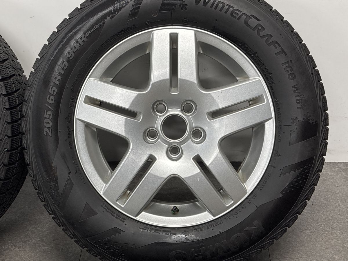 【正規品】フォルクスワーゲン 1J ゴルフ4 純正 15in 6J +38 PCD100 クムホ WinterCRAFT ICE wi61 205/65R15 品番：1J0601025Q VW T-CROSS