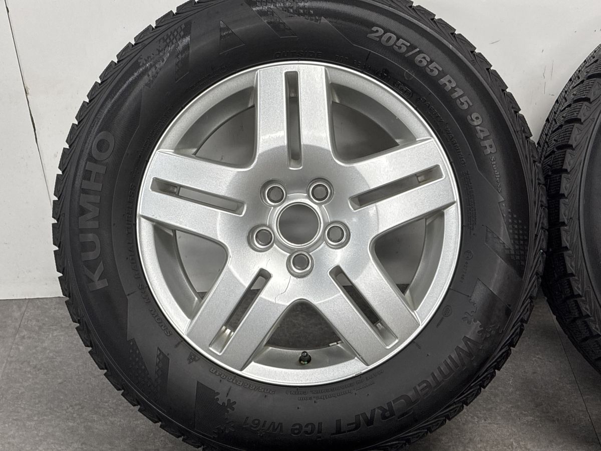 【正規品】フォルクスワーゲン 1J ゴルフ4 純正 15in 6J +38 PCD100 クムホ WinterCRAFT ICE wi61 205/65R15 品番：1J0601025Q VW T-CROSS