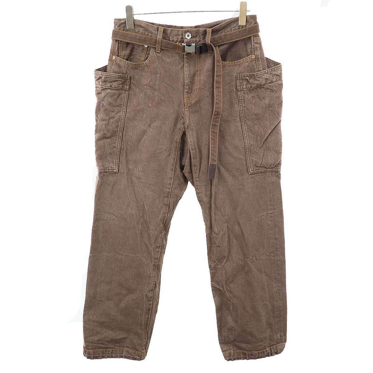 sacai サカイ 25AW Denim Pants ベルテッドデニムパンツ 25-03756M ブラウン 2 56,000円