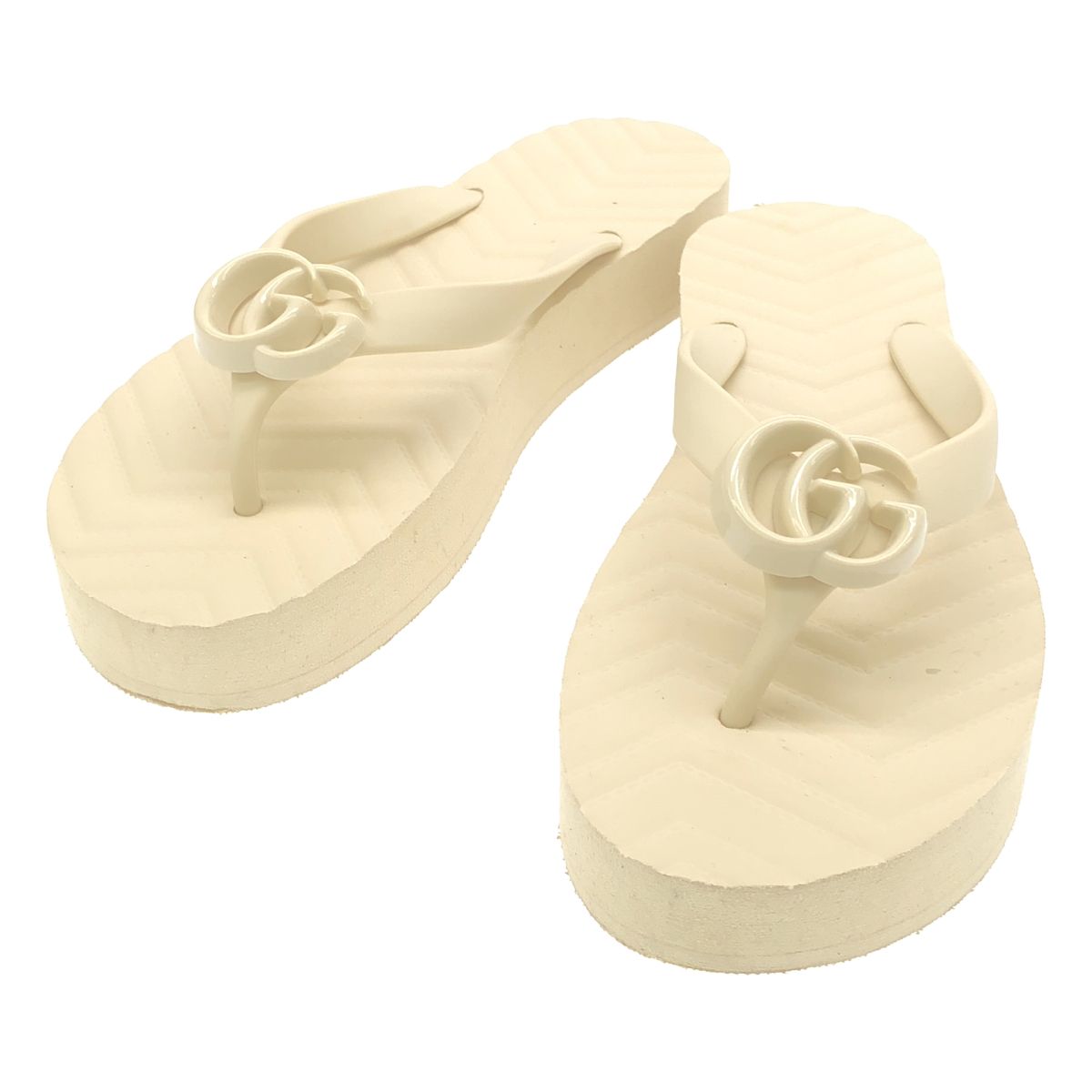 GUCCI グッチ GGラバーサンダル 655463 ベージュ 36