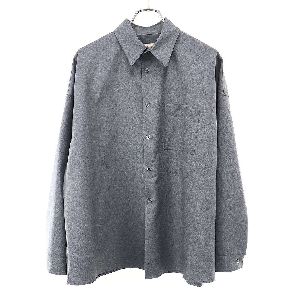 MARNI マルニ 25SS ウールトロピカルシャツ CUMU0061A3 TW839 グレー 46