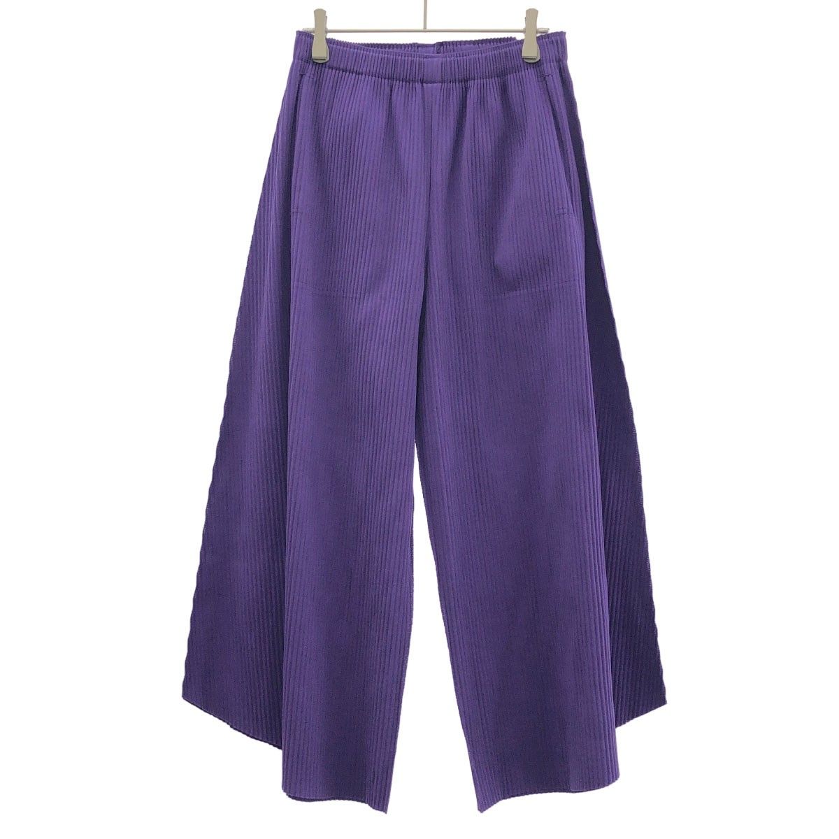 me ISSEY MIYAKE ミーイッセイ ミヤケ 25AW SWING PLEATS プリーツパンツ MI54KF977 パープル F