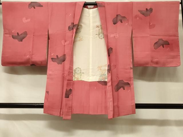 平和屋着物#羽織 地紋起こし 幾何学文様 暈し染め 正絹 逸品 未使用 CABF8834in