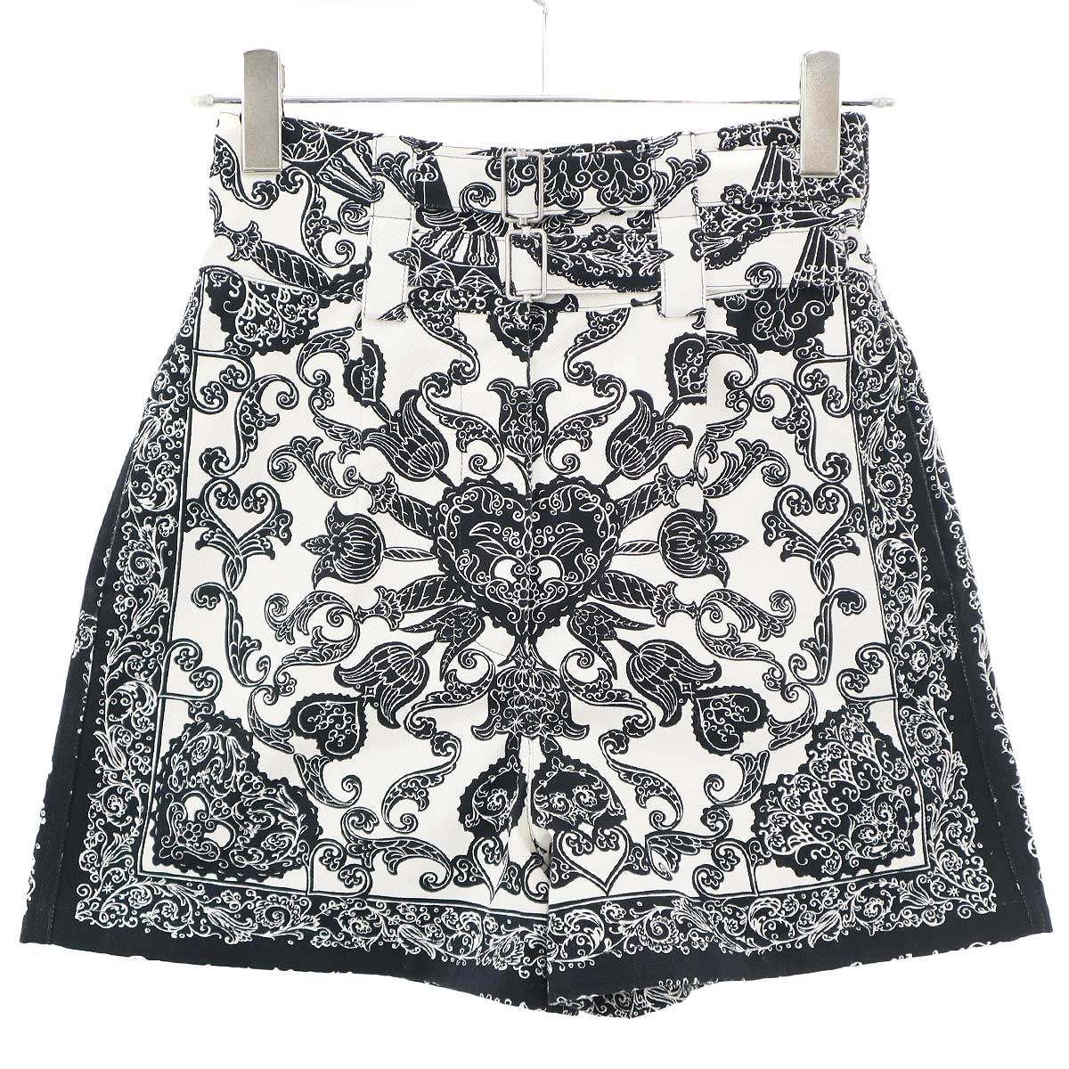 Christian Dior クリスチャンディオール 22AW シェモア バンダナプリントショートパンツ 317P52A3461 ホワイト F34