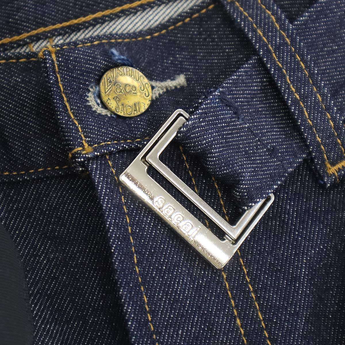 sacai×Levi’s サカイ リーバイス 25SS Denim Pants ベルテッドバギー スタッズデニムパンツ 25-0962S インディゴ 2 sacai×Levi’s サカイ リーバイス 25SS Denim Pants ベルテッドバギー スタッズデニムパンツ 25-0962S インディゴ 2