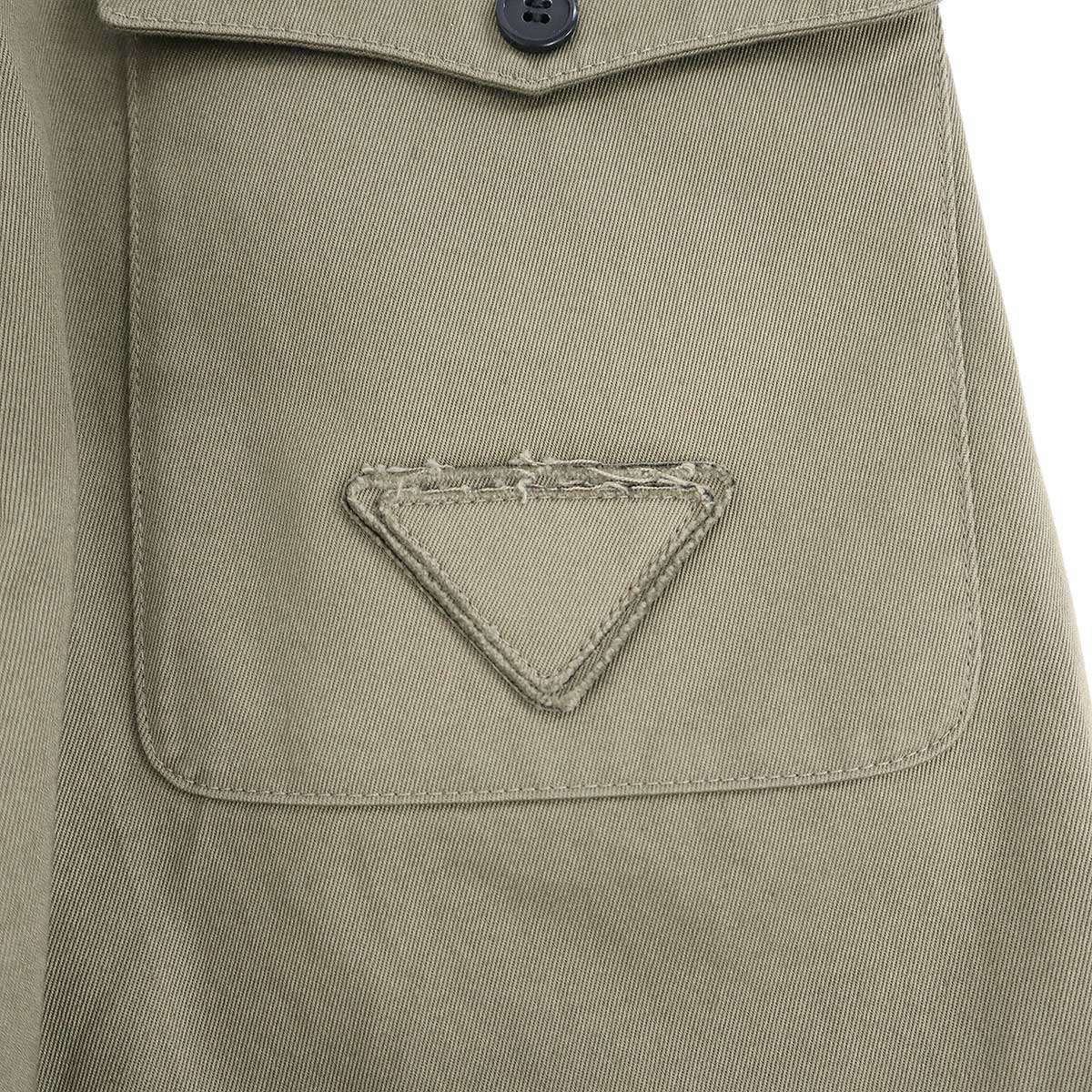 PRADA プラダ ウォッシュドチノバミューダショーツ P256J カーキ 36