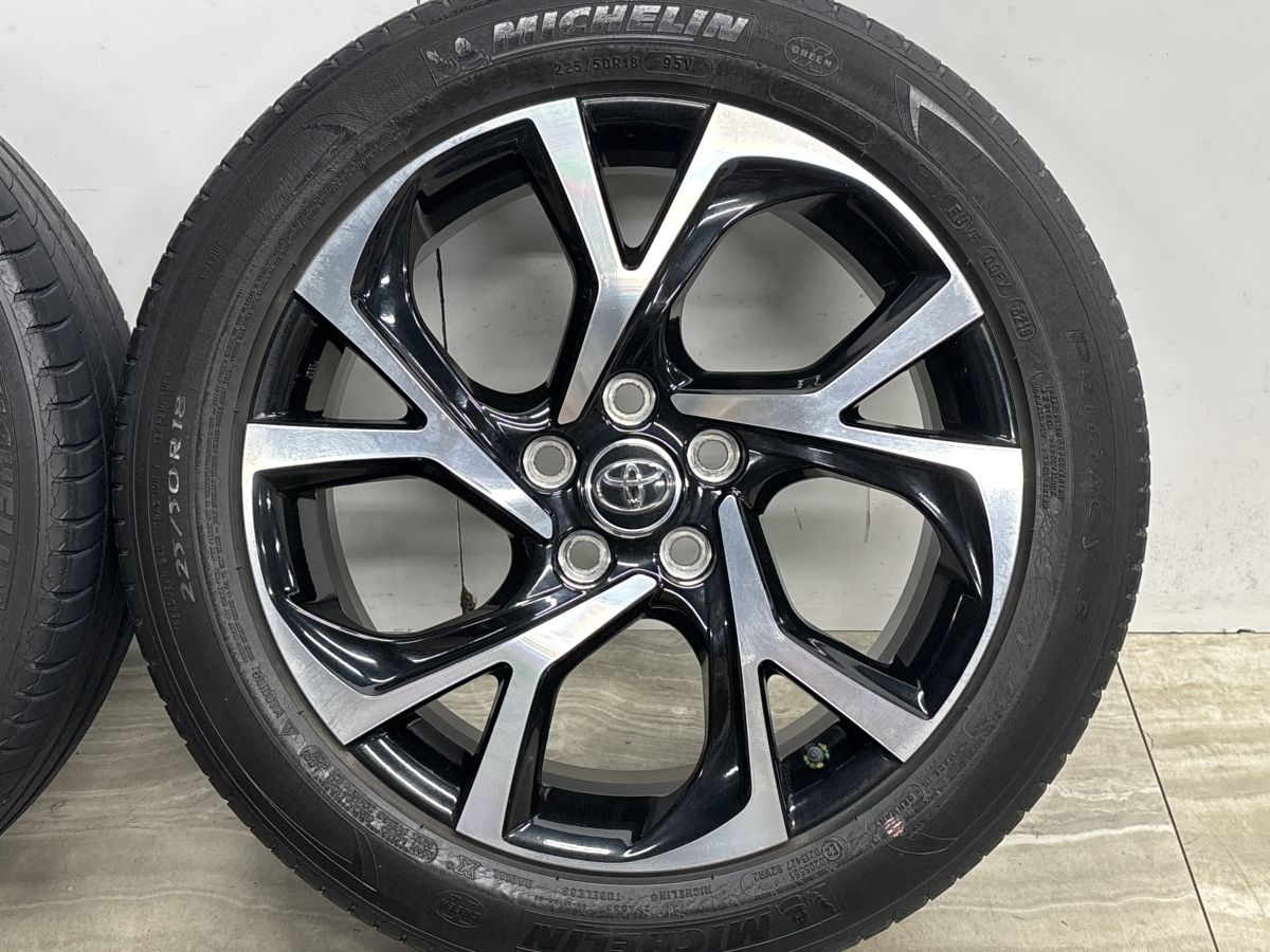 送料込 トヨタ CH-R 純正ホイール 1本 225/50R18 25年製バリ山 交換用に】トヨタ C-HR 純正 18in 7J +50 PCD114.3 ミシュラン