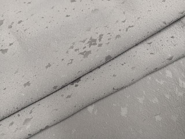 平和屋着物●上質な色無地　霞地紋　銀鼠色　正絹　逸品　AABI0541ph