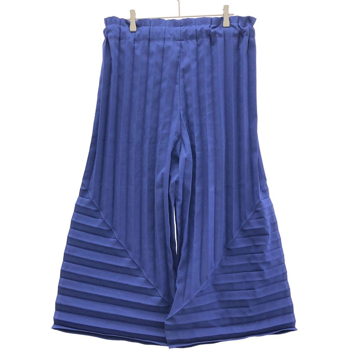 me ISSEY MIYAKE ミーイッセイ ミヤケ 26SS COLOR PLEATS BOTTOM ベルテッドプリーツワイドパンツ MI61FF262 ブルー F