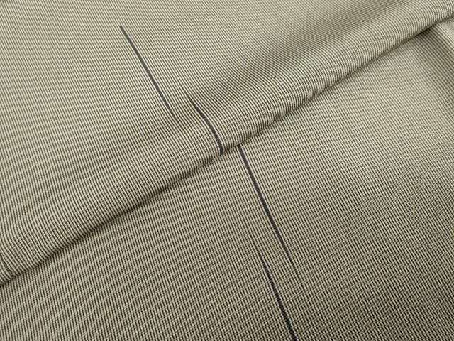 平和屋着物●上質な小紋 小紋師 克政作 万筋 海松茶色×白橡色 抽象文様 正絹 逸品 DABD9822ud 平和屋着物●上質な小紋 小紋師 克政作 万筋 海松茶色×白橡色 抽象文様 正絹 逸品 DABD9822ud