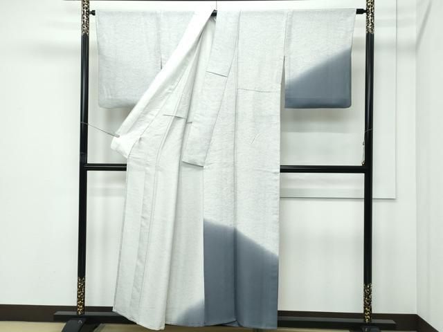 平和屋着物＊夏物　訪問着　縦絽　墨流し文様　暈し染め　正絹　逸品　CABF4579rv