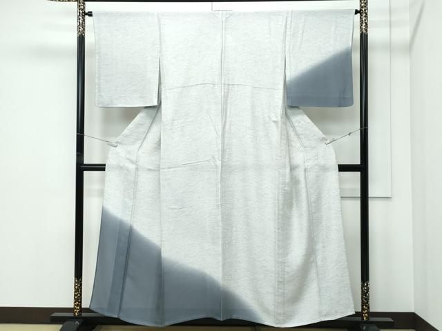 平和屋着物＊夏物　訪問着　縦絽　墨流し文様　暈し染め　正絹　逸品　CABF4579rv