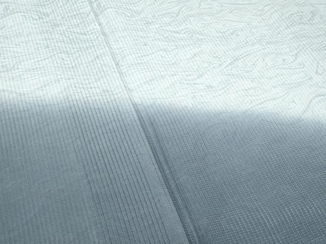 平和屋着物＊夏物　訪問着　縦絽　墨流し文様　暈し染め　正絹　逸品　CABF4579rv