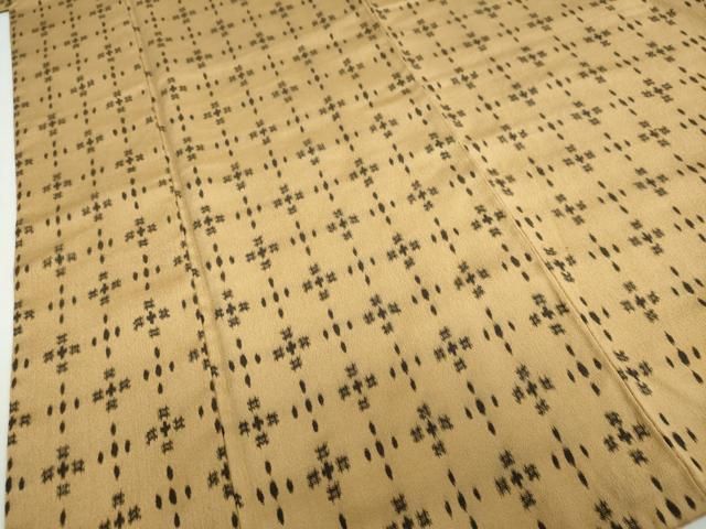 平和屋着物●上質なお召　幾何学文様　正絹　逸品　DABD9824ud