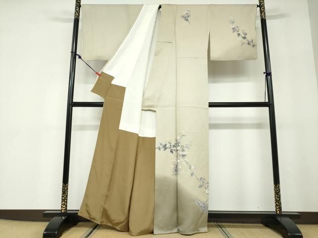 平和屋着物●訪問着 友禅 小舟草花文 暈し染め 正絹 逸品 DABD9825ud 平和屋着物●訪問着 友禅 小舟草花文 暈し染め 正絹 逸品 DABD9825ud