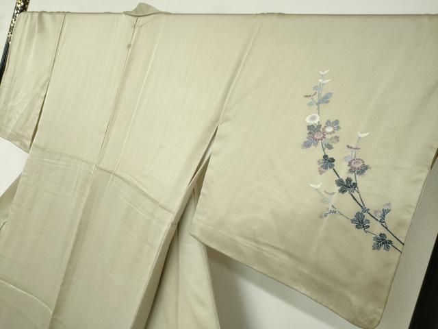 平和屋着物●訪問着 友禅 小舟草花文 暈し染め 正絹 逸品 DABD9825ud 平和屋着物●訪問着 友禅 小舟草花文 暈し染め 正絹 逸品 DABD9825ud
