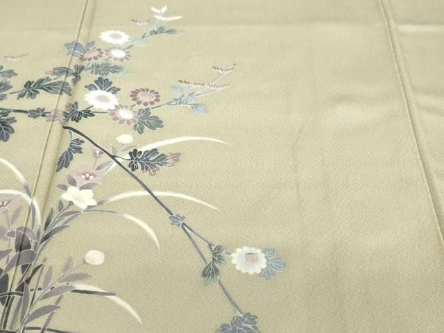平和屋着物●訪問着 友禅 小舟草花文 暈し染め 正絹 逸品 DABD9825ud 平和屋着物●訪問着 友禅 小舟草花文 暈し染め 正絹 逸品 DABD9825ud