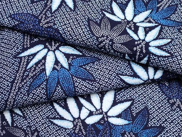 平和屋着物∴夏物　浴衣　笹竹文　リップル生地　綿　逸品　CABF2767tx