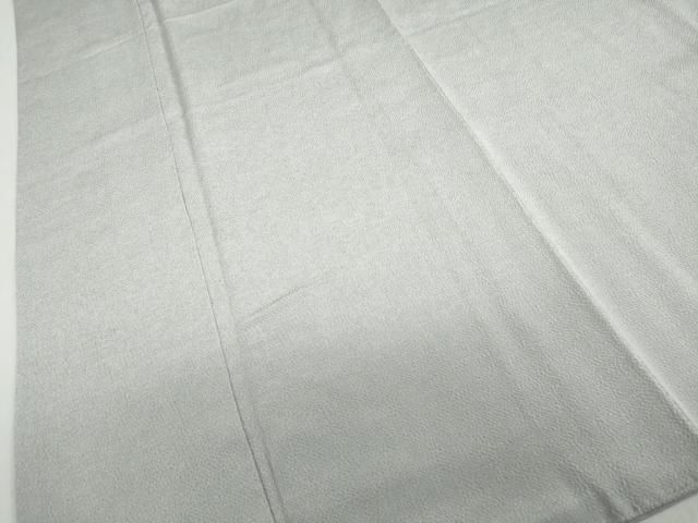 平和屋着物●加賀友禅の巨匠　初代　由水十久　色無地　銀鼠色　鬼しぼ縮緬　正絹　逸品　DABD9833ud