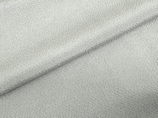 平和屋着物●加賀友禅の巨匠　初代　由水十久　色無地　銀鼠色　鬼しぼ縮緬　正絹　逸品　DABD9833ud