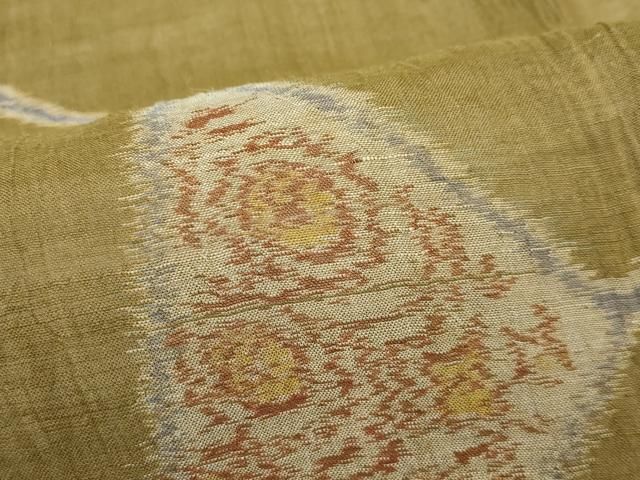 平和屋着物＊夏物　小千谷ちぢみ　幾何学文様　麻　逸品　未使用　CABF4583rv