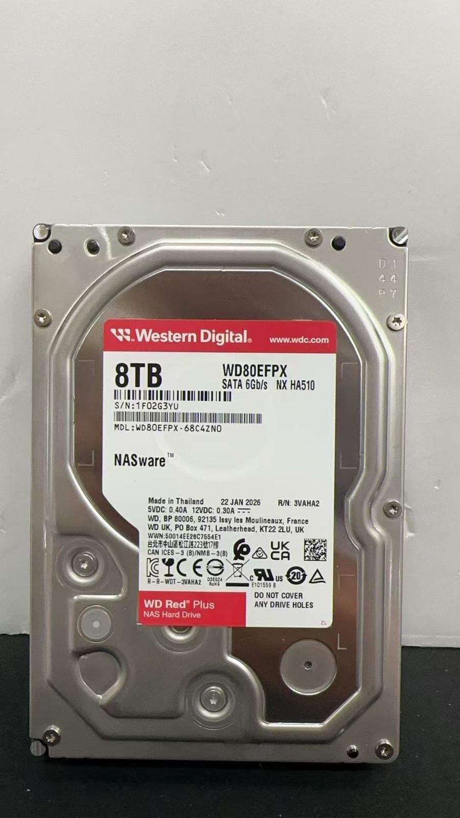 WD Red Plus 8TB HDD ジャンク / 不動 / 認識不可 WD80EFPX ++923955